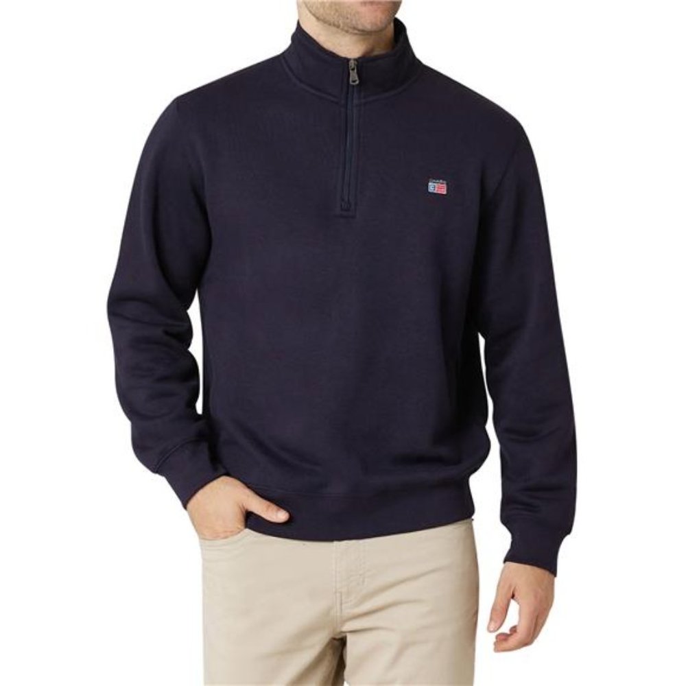 Men's Fleece Quarter Zip Mock Neck Sweatshirt NEW, Sizes Available